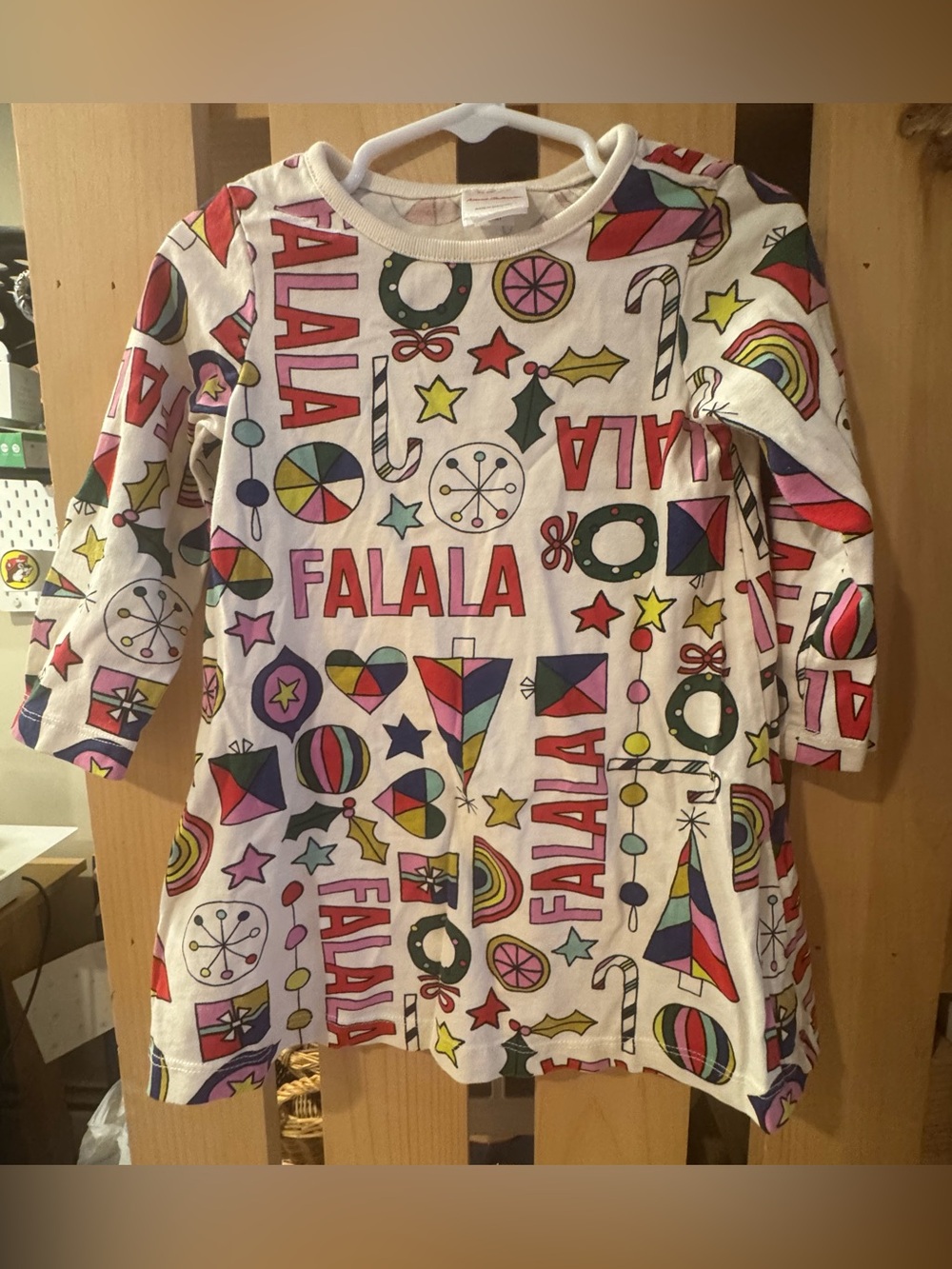 Hanna Andersson Girls Holiday Print Dress - size 2T
